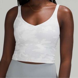 White camo lululemon align tank top